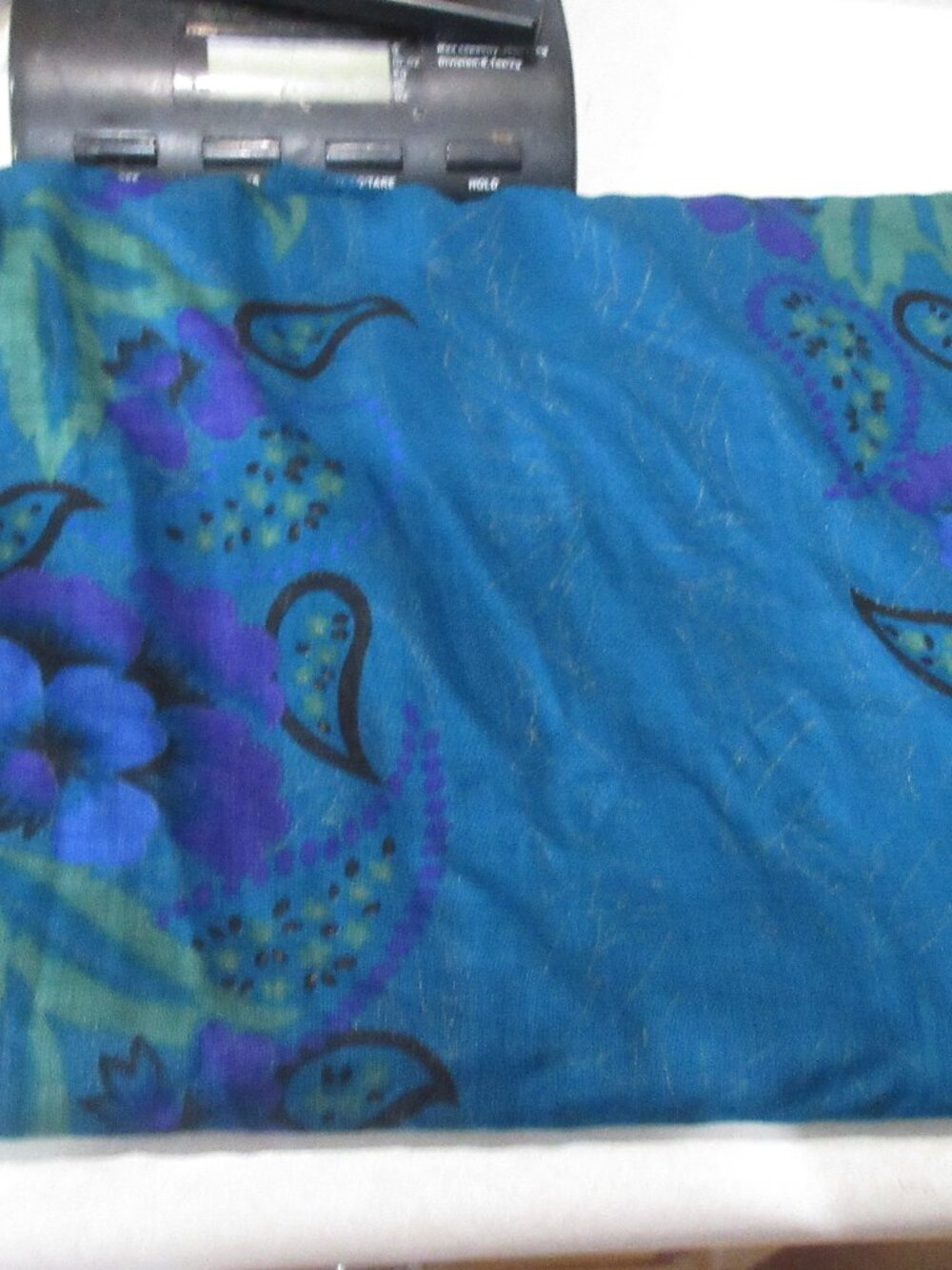 close encounters vintage colorful large 100% wool scarf wrap rare